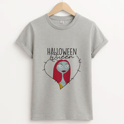Halloween Queen Heart Unisex Grey T-Shirt