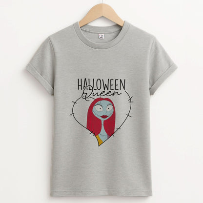 Halloween Queen Heart Unisex Grey T-Shirt