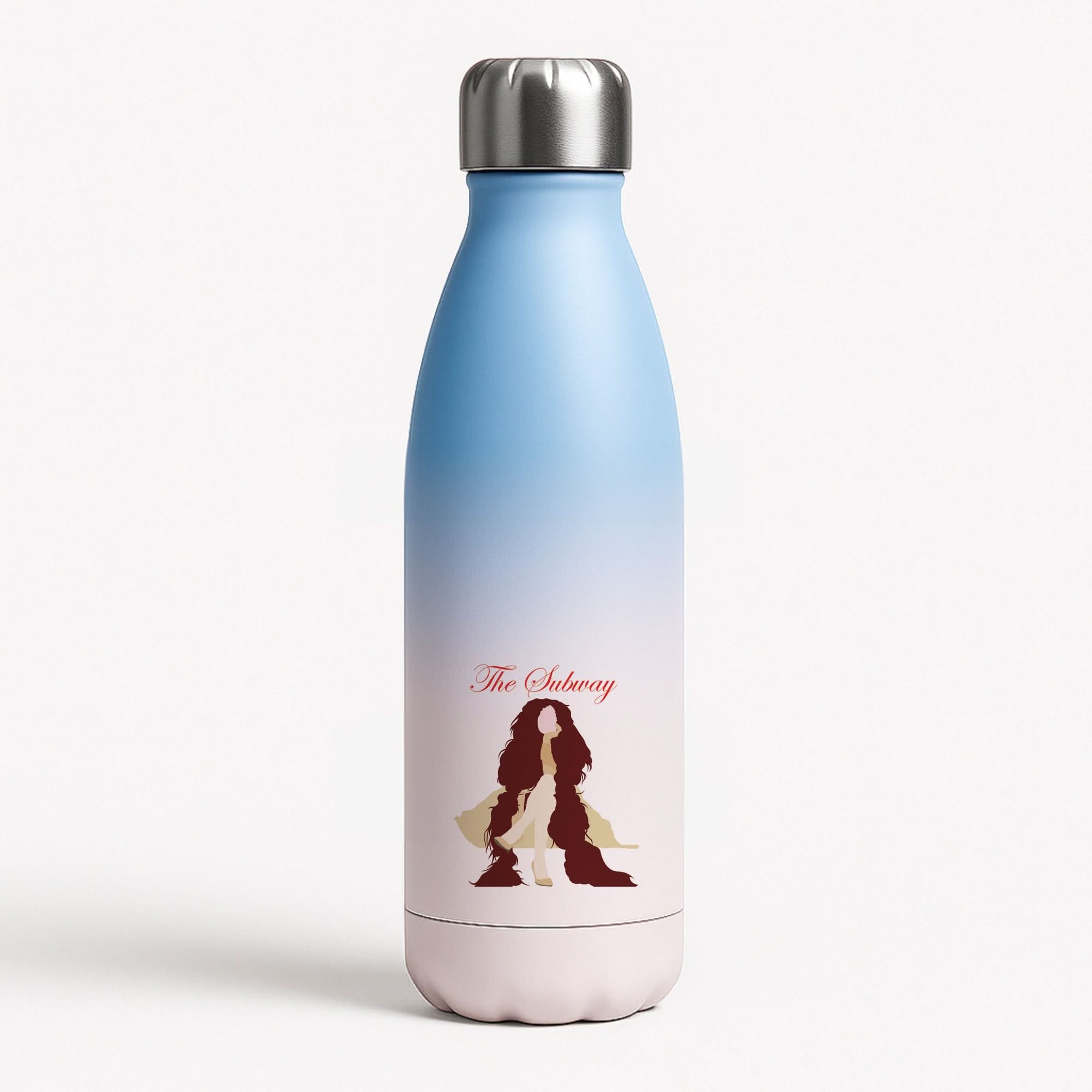Subway Orange Blue Water Bottle