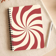 Peppermint Swirl Pattern Notebook 3