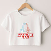 Blue And Red Max Crop top