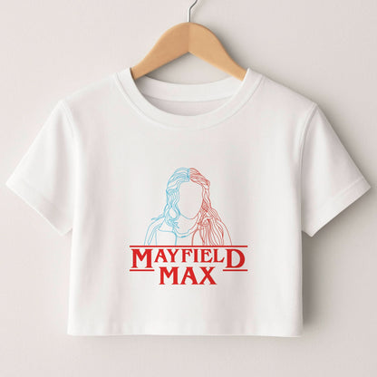 Blue And Red Max Crop Top
