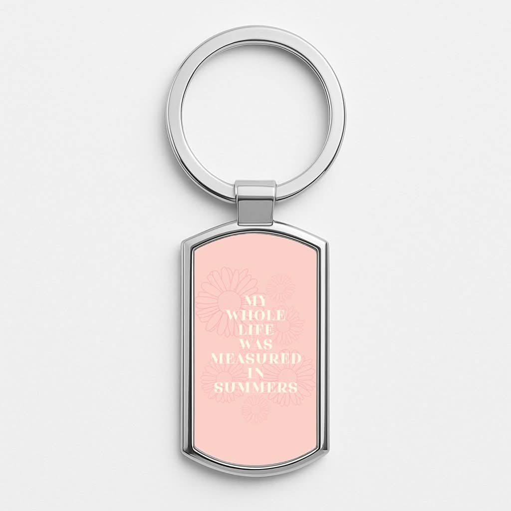 Dasies Quote Silver Metal Keyring