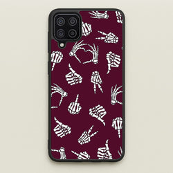 Skeleton Hands Pattern Galaxy A12 Case