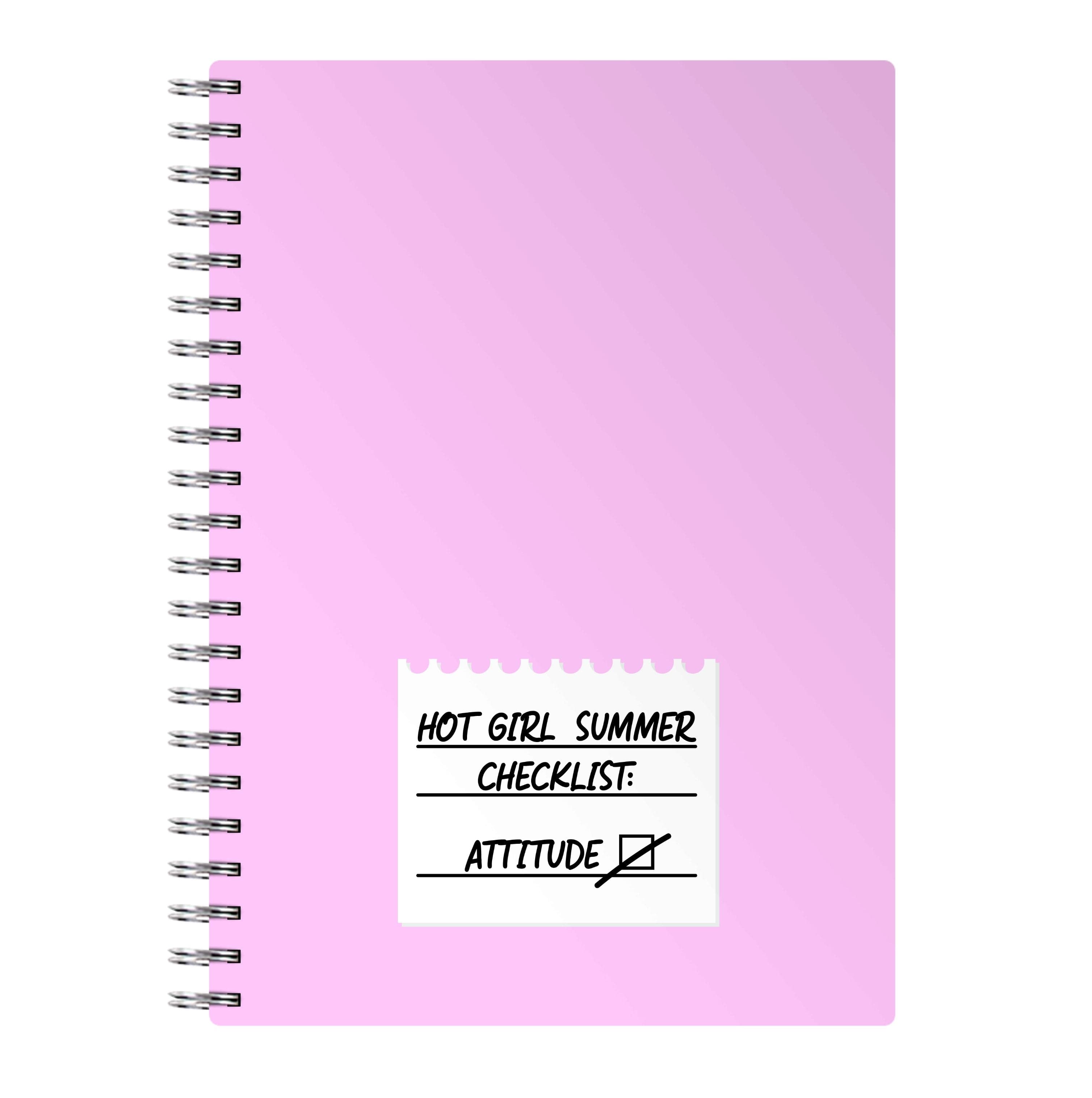 Hot Girl Summer Checklist - Summer Notebook