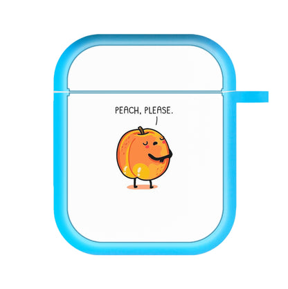 Peach, Please - Funny Pun AirPods Case