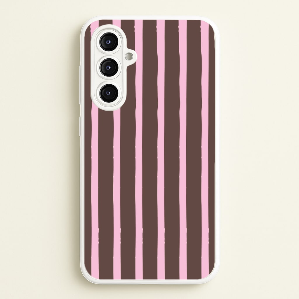 Chocolate & Strawberry Stripes Galaxy A16 Case