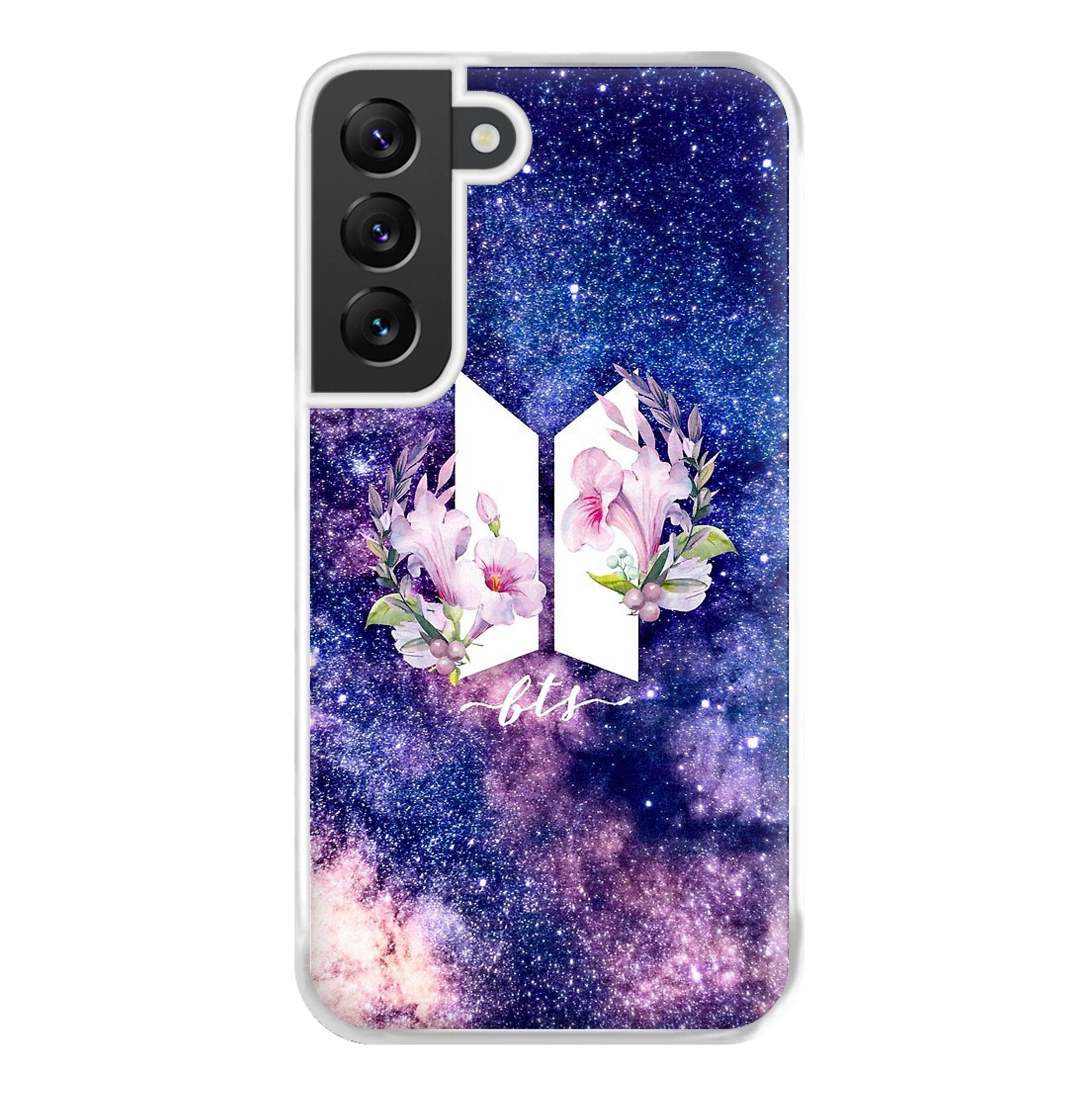 Galaxy Floral K-Pop Band Logo Phone Case