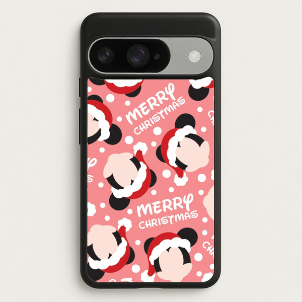 Merry Christmas Cartoon Mouse Pattern Google Pixel 10 / 10 Pro Case