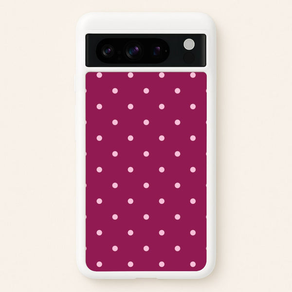 Raspberry Polka Dots Google Pixel 8 Pro Case