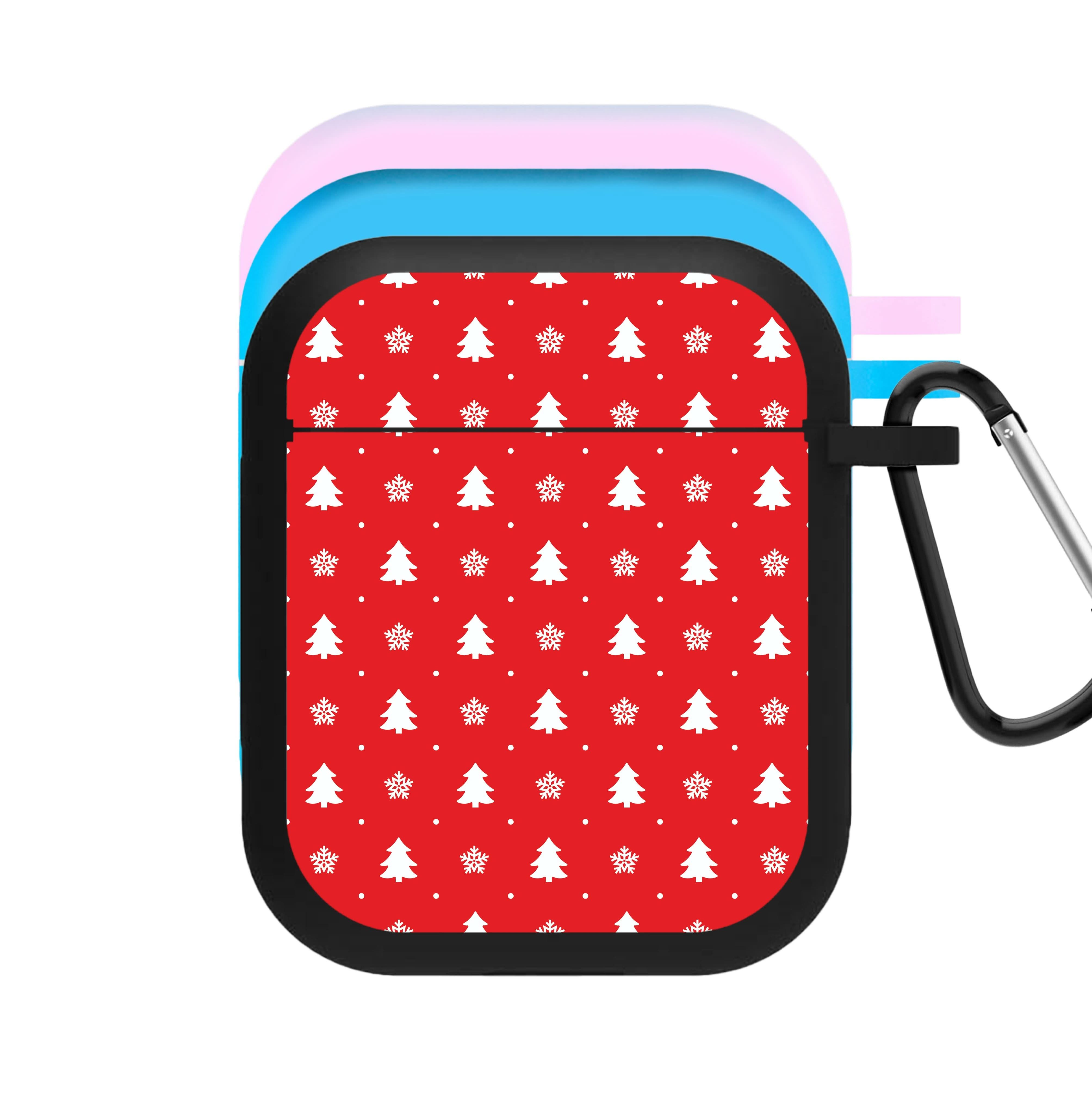 Red Tree Pattern AirPods Case