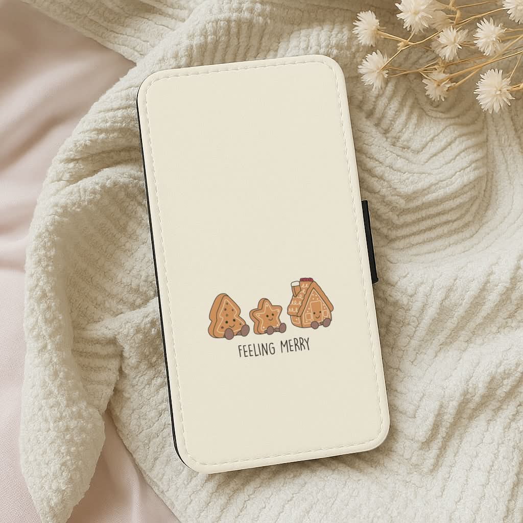 Gingerbread Plushies Quote Leather Phone Case