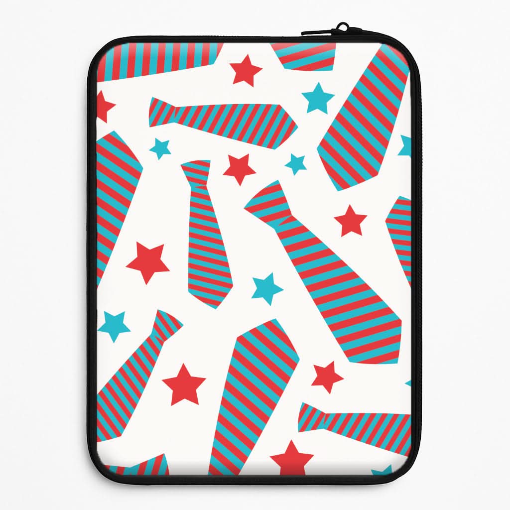 Tie And Stars Pattern Laptop Sleeve