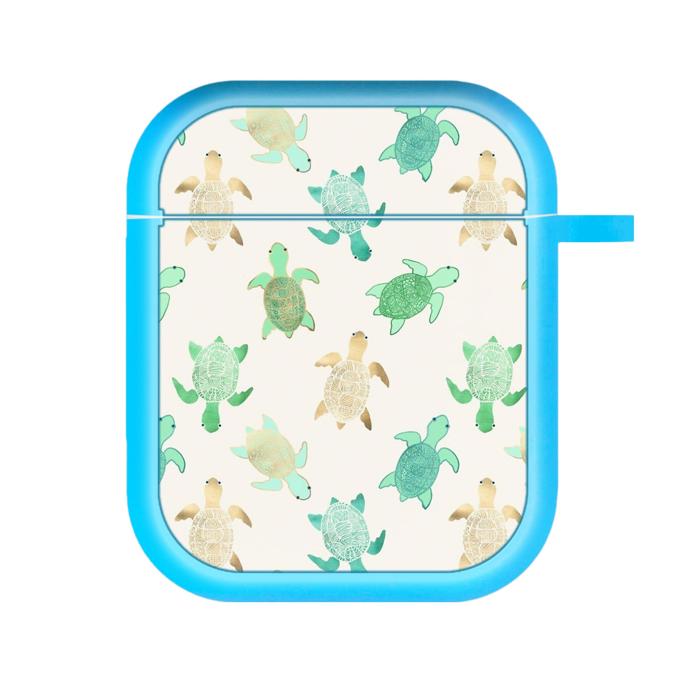 Gilded Jade & Mint Turtles AirPods Case