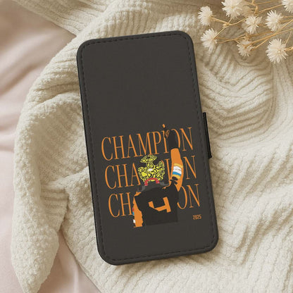 Lando Champion 2025 Leather Phone Case