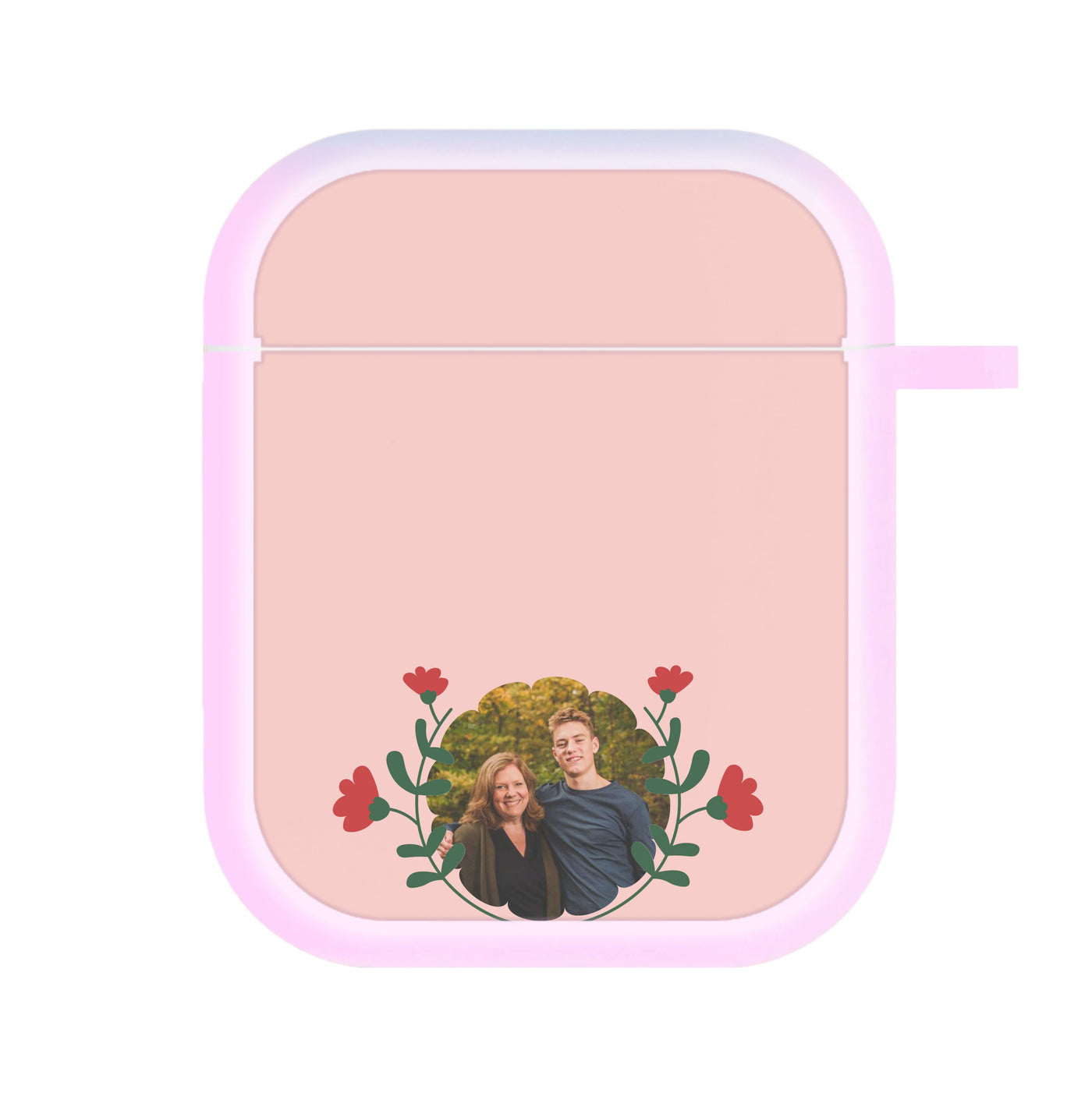Red Flowers - Personalised Mother's Day AirPods Case