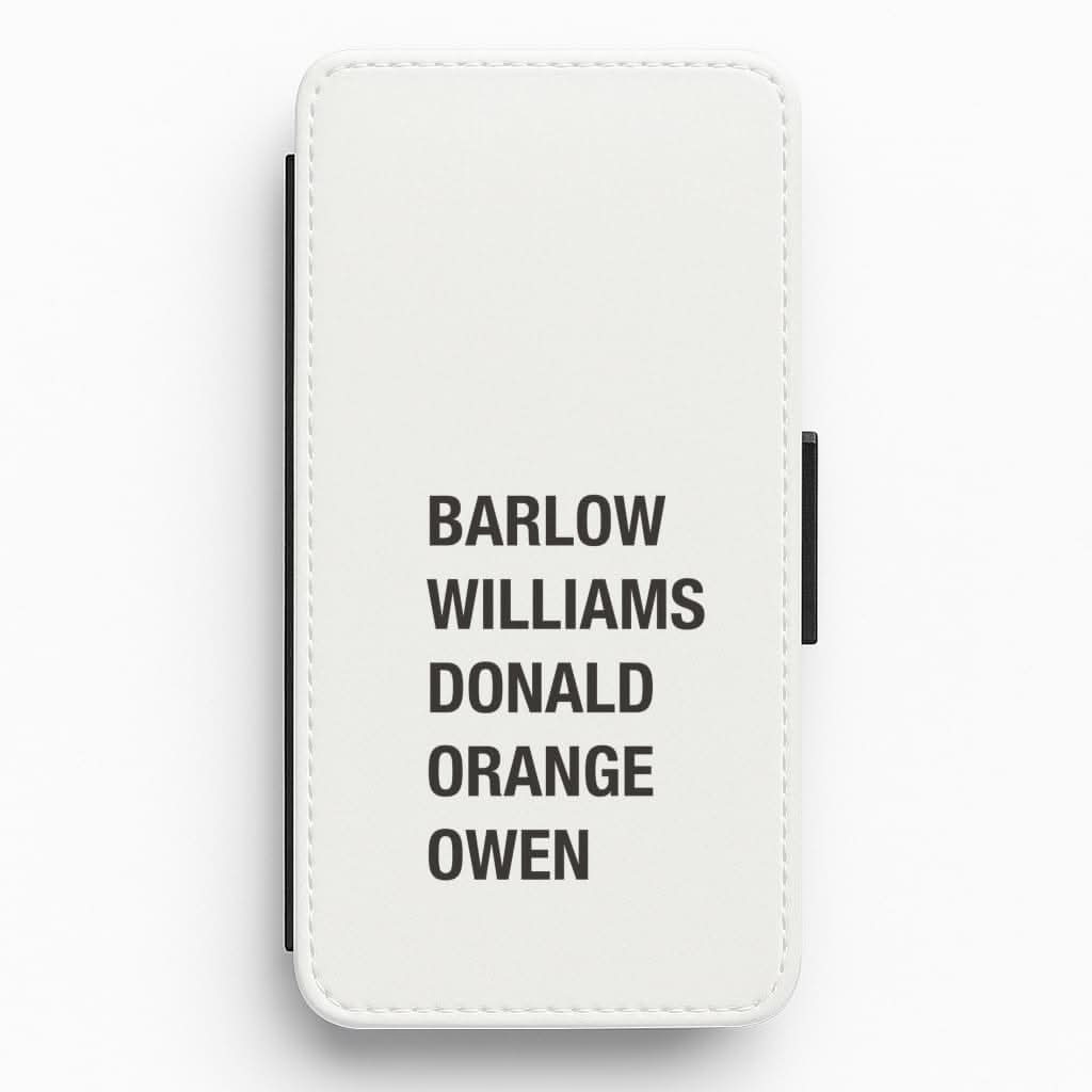 Take Band Members Names Flip / Wallet Phone Case