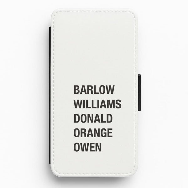 Take Band Members Names Flip / Wallet Phone Case