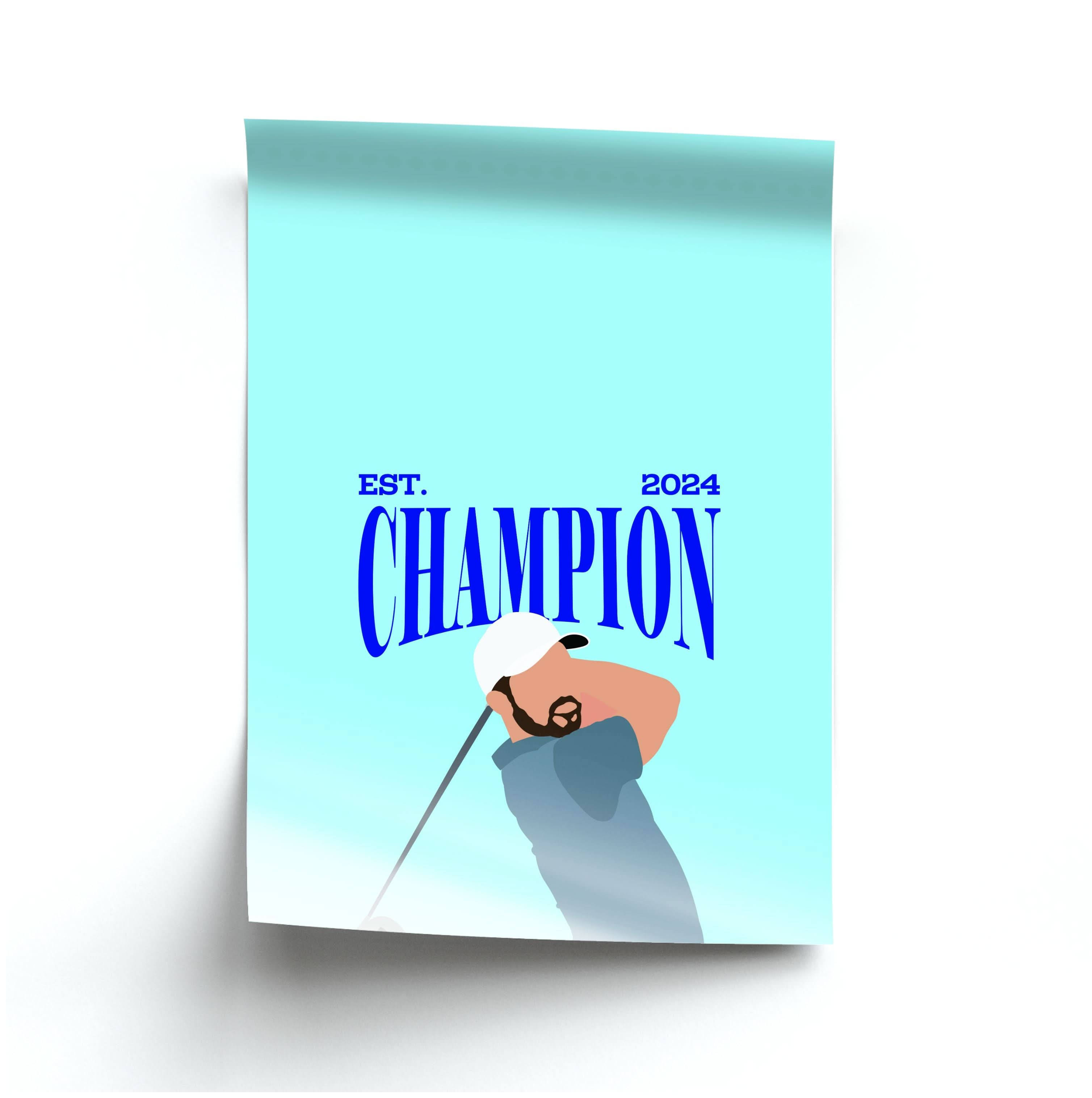 Schauffele Champion 2024 Poster