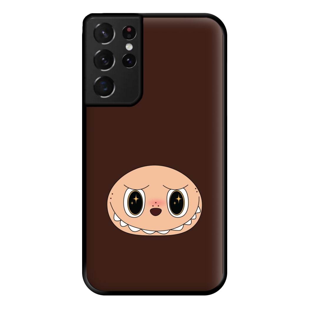 Cute Brown Monster Face Galaxy S21 Ultra Case