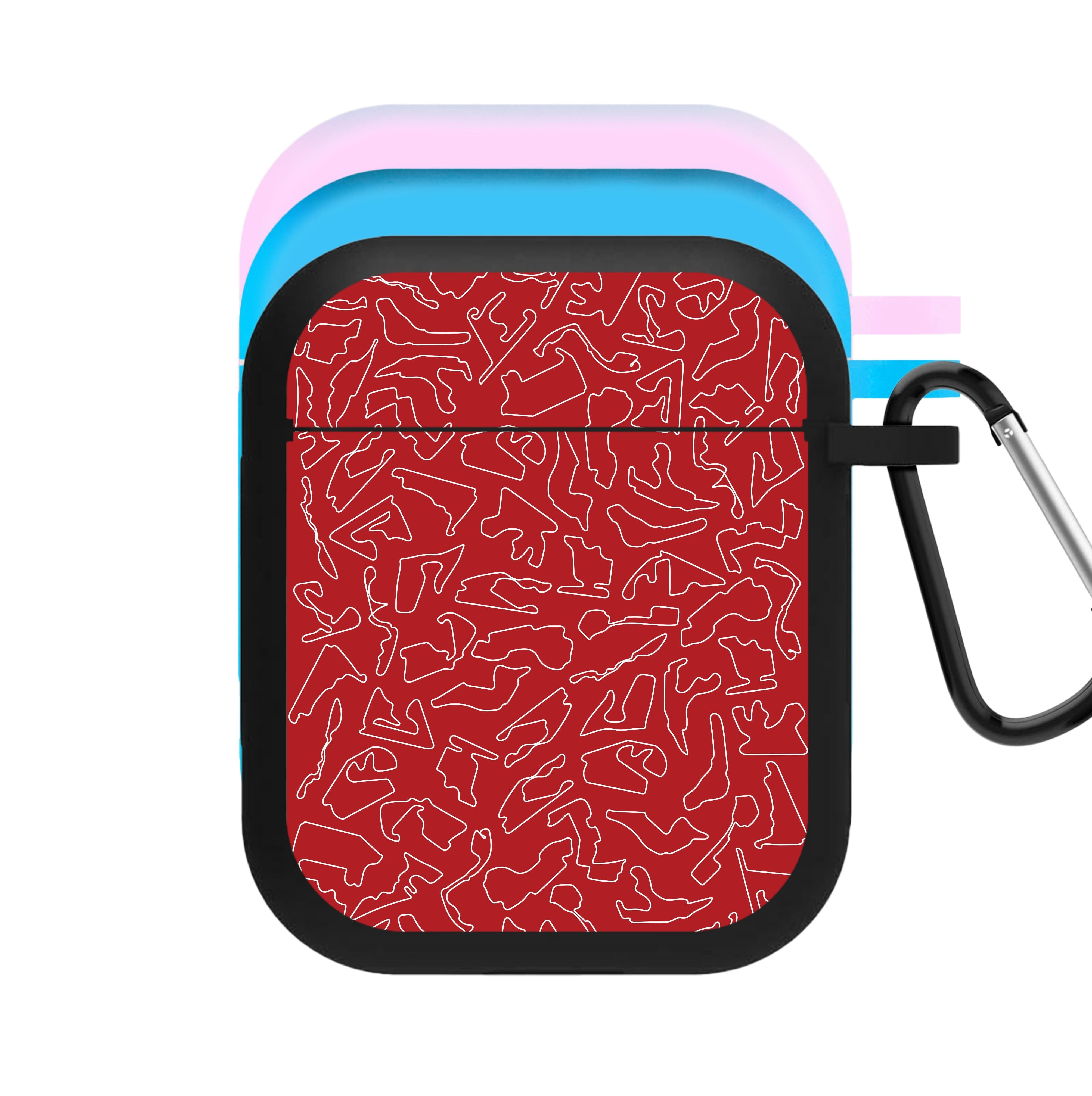 Track Outlines Red AirPods Case