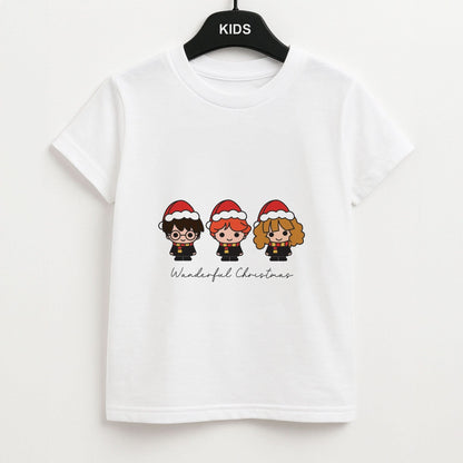 Wizards With Christmas Hats Kids Unisex T-Shirt