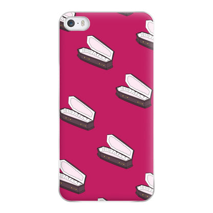 Bright Pink Coffin Pattern iPhone 5 / 5s / SE 2016 Case