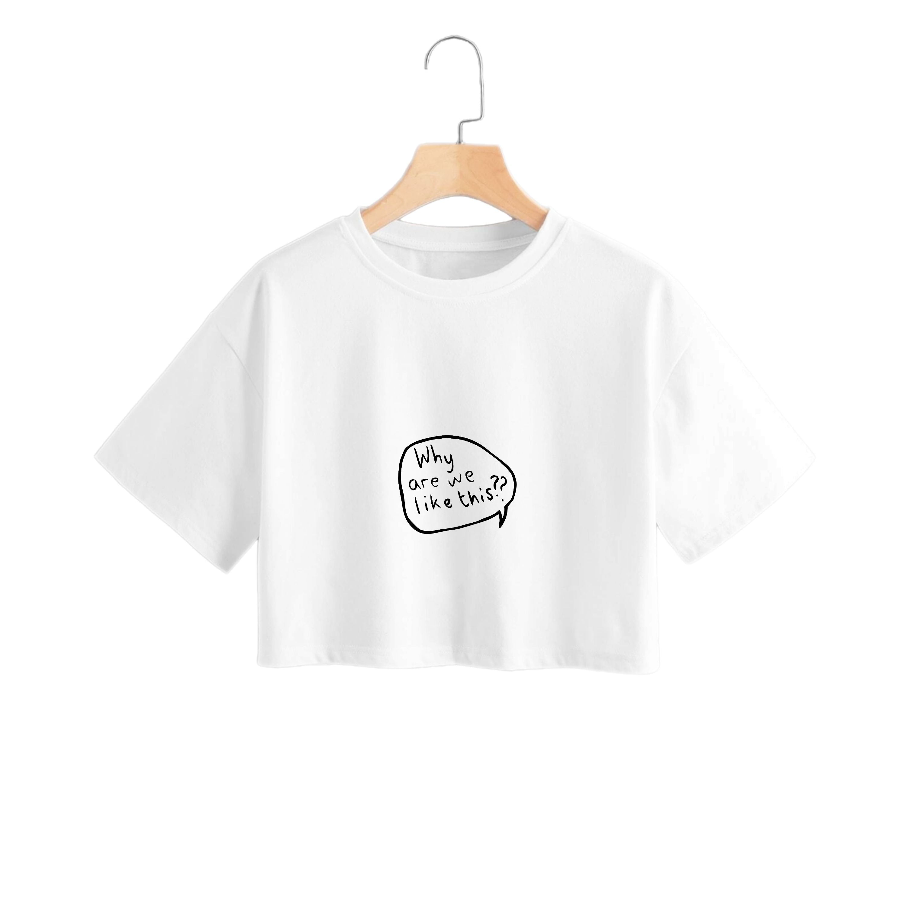 Why Are We Like This - Heart TV Crop Top