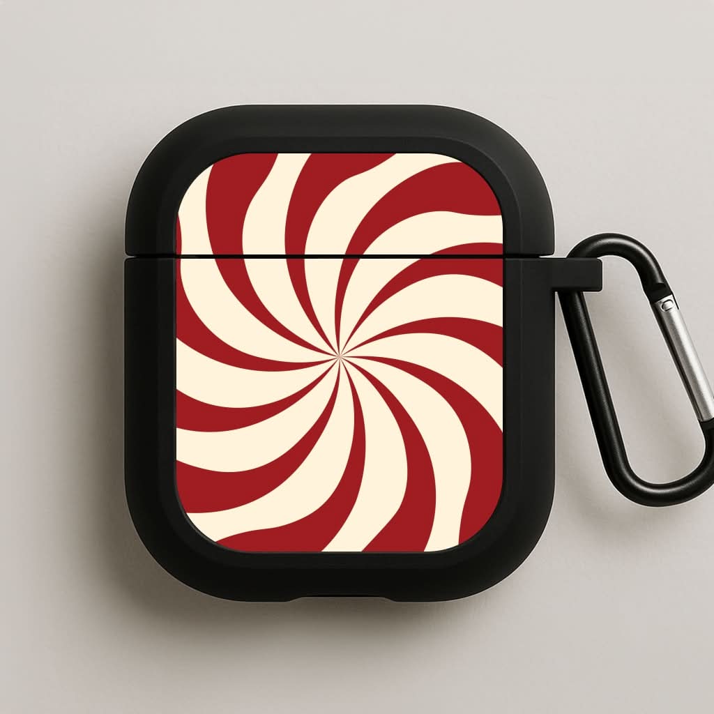 Peppermint Swirl Pattern AirPods Case