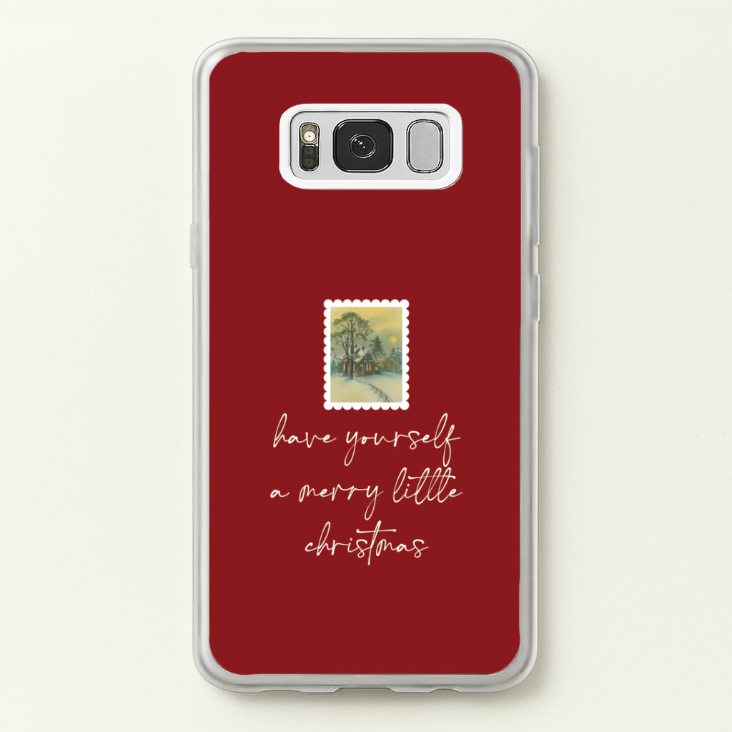 A Merry Little Christmas Stamp Galaxy S8 Plus Case