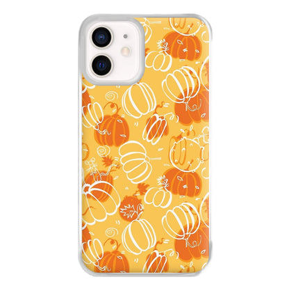 Drawn Pumpkin Pattern Phone Case