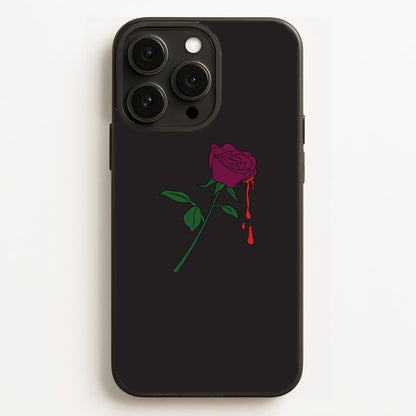Dark Pink Rose iPhone 16 Pro Case