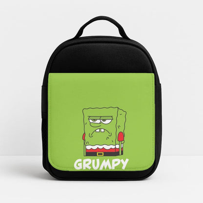 Grumpy Christmas Cartoon Sponge Insulated Lunch Bag