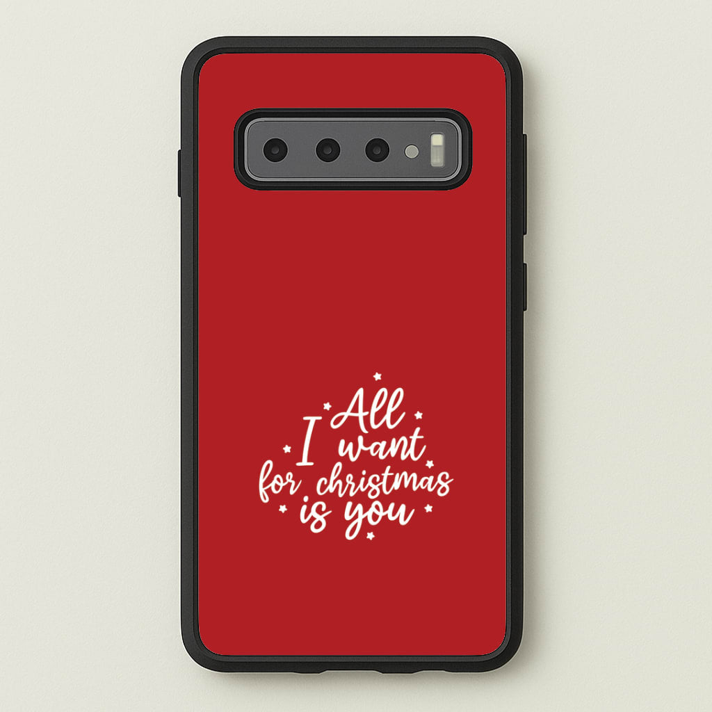 All I Want For Christmas Is You Stars Galaxy S10 Plus Case