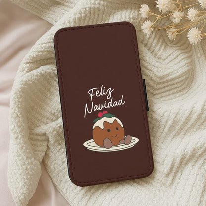 Christmas Pudding Plush Leather Phone Case