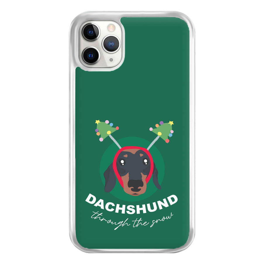 Dachshund Through The Snow Phone Case