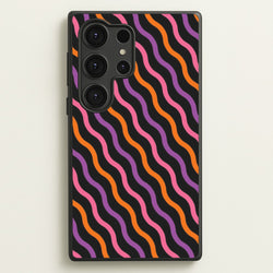 Wavy Abstract Halloween Pattern Galaxy S25 Ultra Case