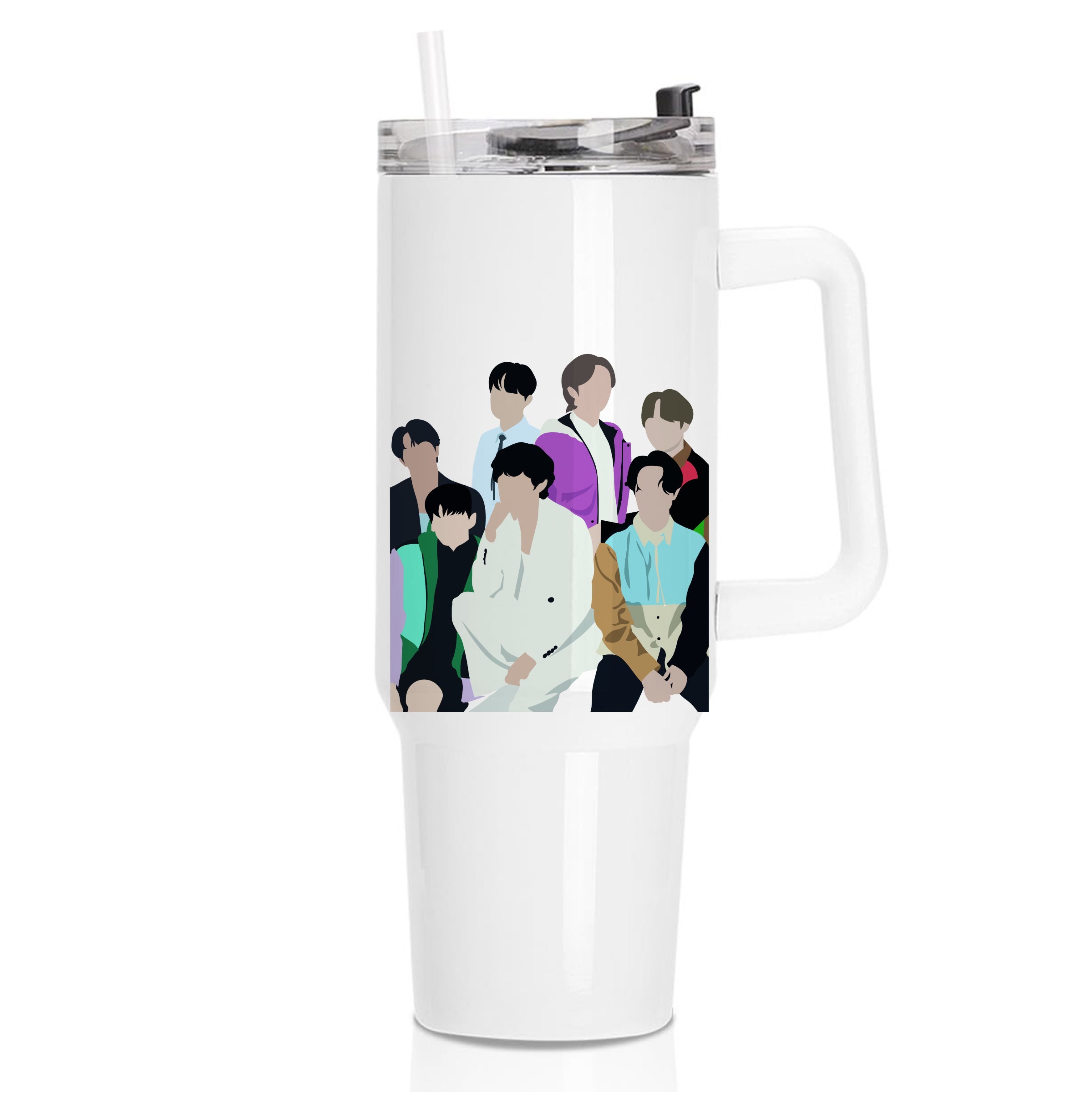 Blue K-Pop Band Members Tumbler