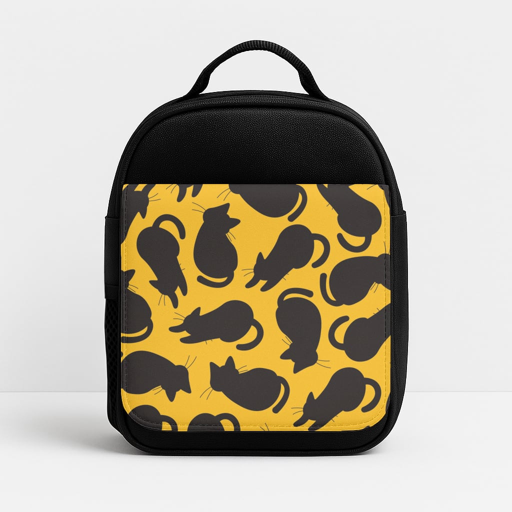 Black Cat Silhouettes Pattern Lunchbox