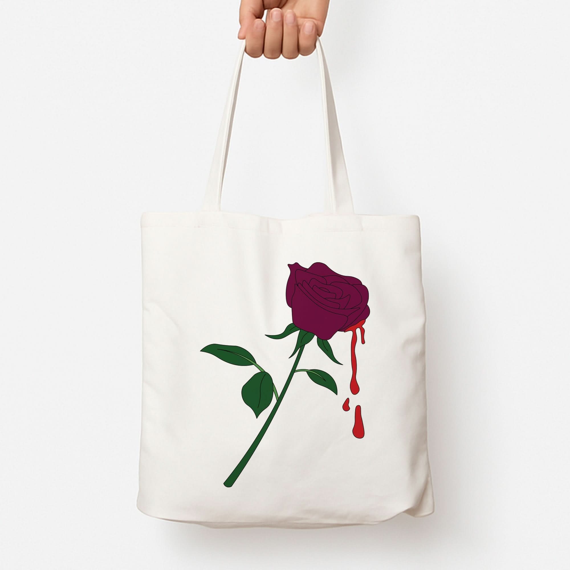 Dark Pink Rose Tote Bag