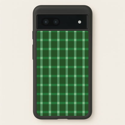 Dark Green Tartan Christmas Pattern Google Pixel 7a Case