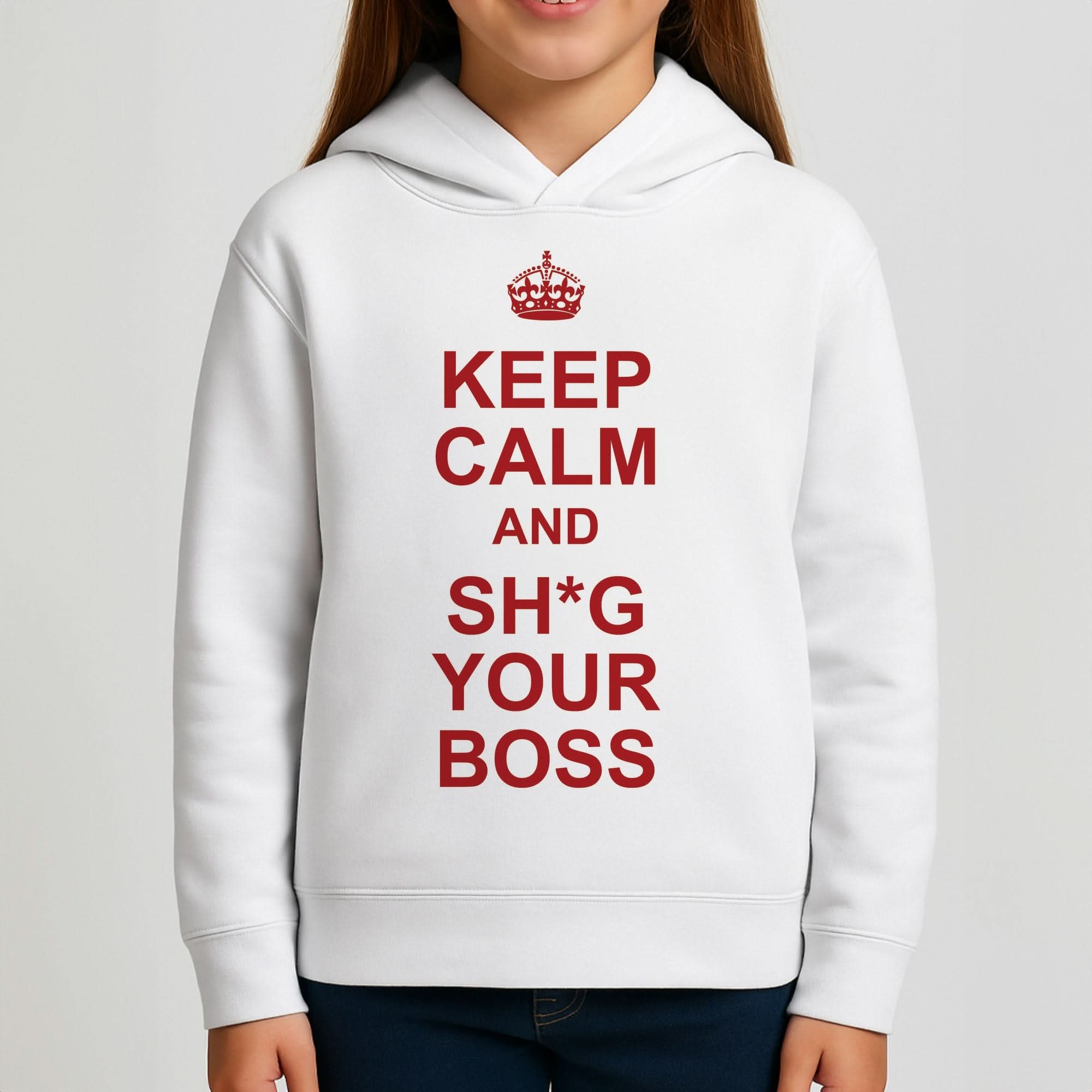 Keep Calm With Your Boss Girls Hoodie