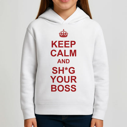 Keep Calm With Your Boss Girls Hoodie