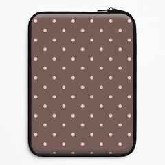 Chocolate & Strawberry Polka Dots Laptop Sleeve