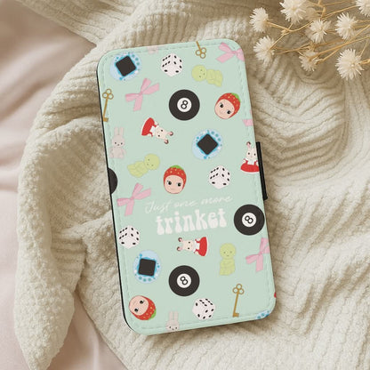 Just One More Trinket Leather Phone Case