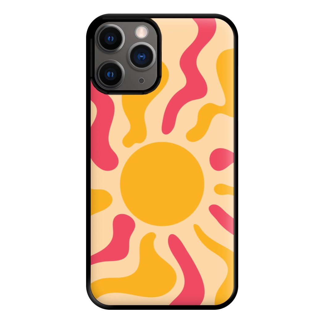Yellow And Pink Abstract Sun iPhone 12 Pro Max Case
