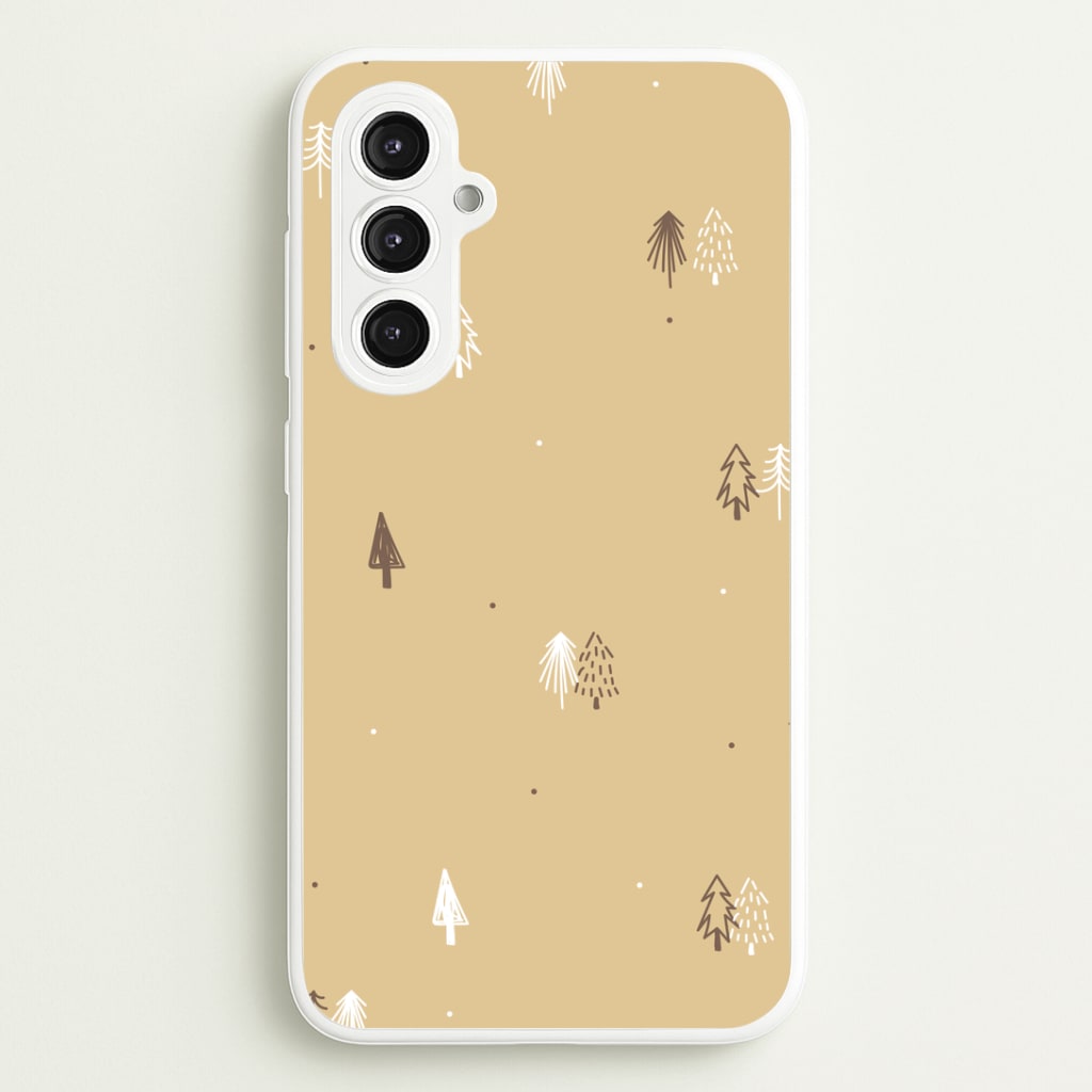 Minimal Christmas Trees Pattern Galaxy S23FE Case