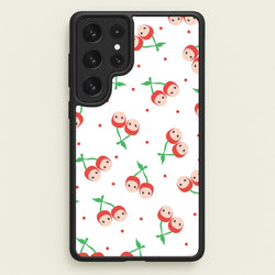 Cherry Angels Pattern Galaxy S22 Ultra Case