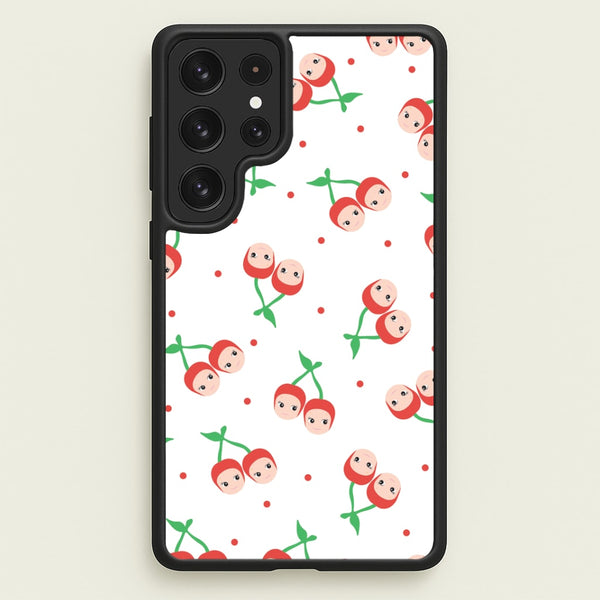 Cherry Angels Pattern Galaxy S22 Ultra Case
