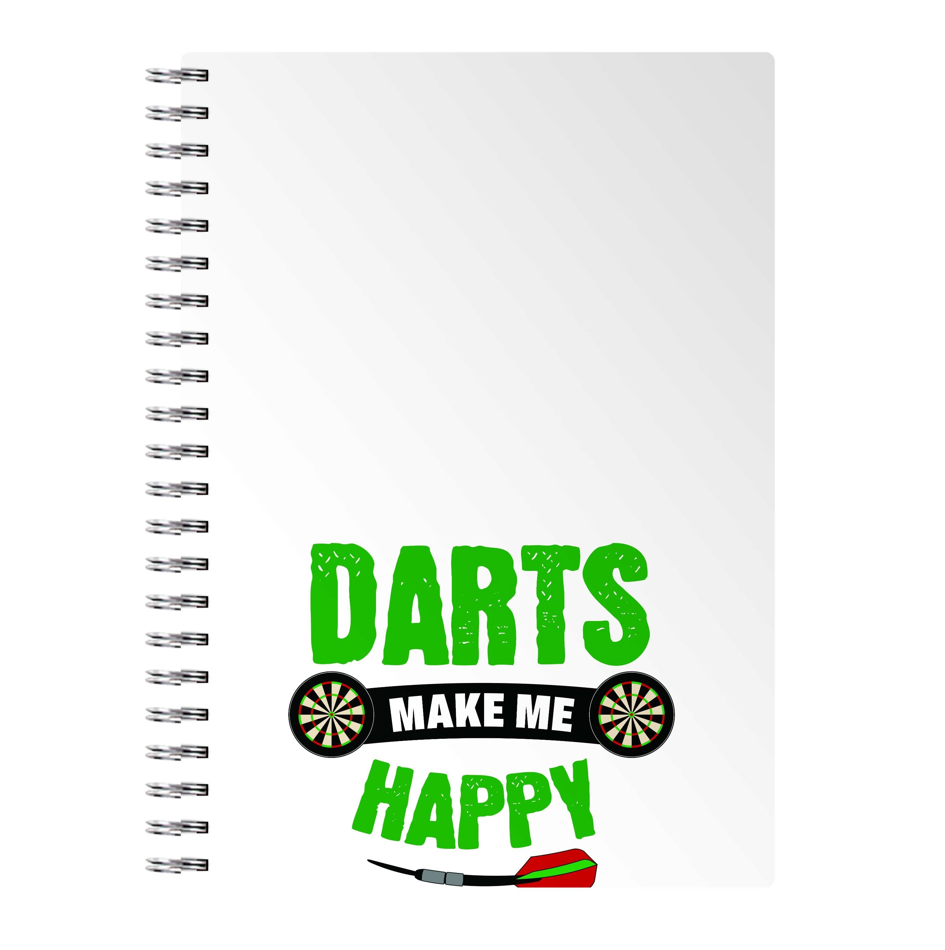 Darts Make Me Happy Notebook